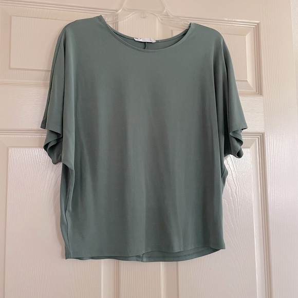 Double Zero Green Relaxed Boxy Tee - Picture 1 of 3